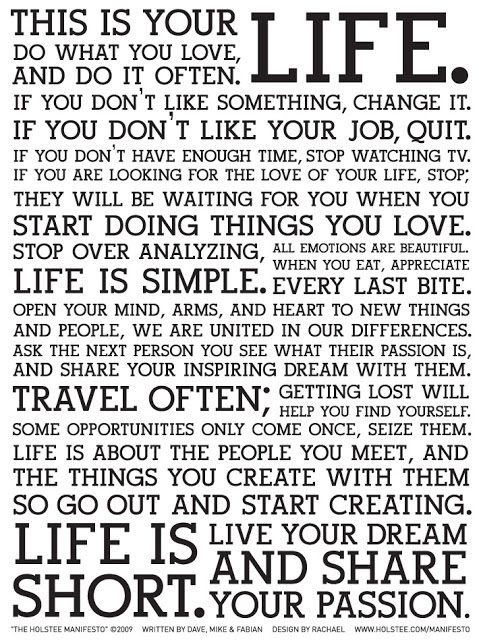 Holstee Manifesto